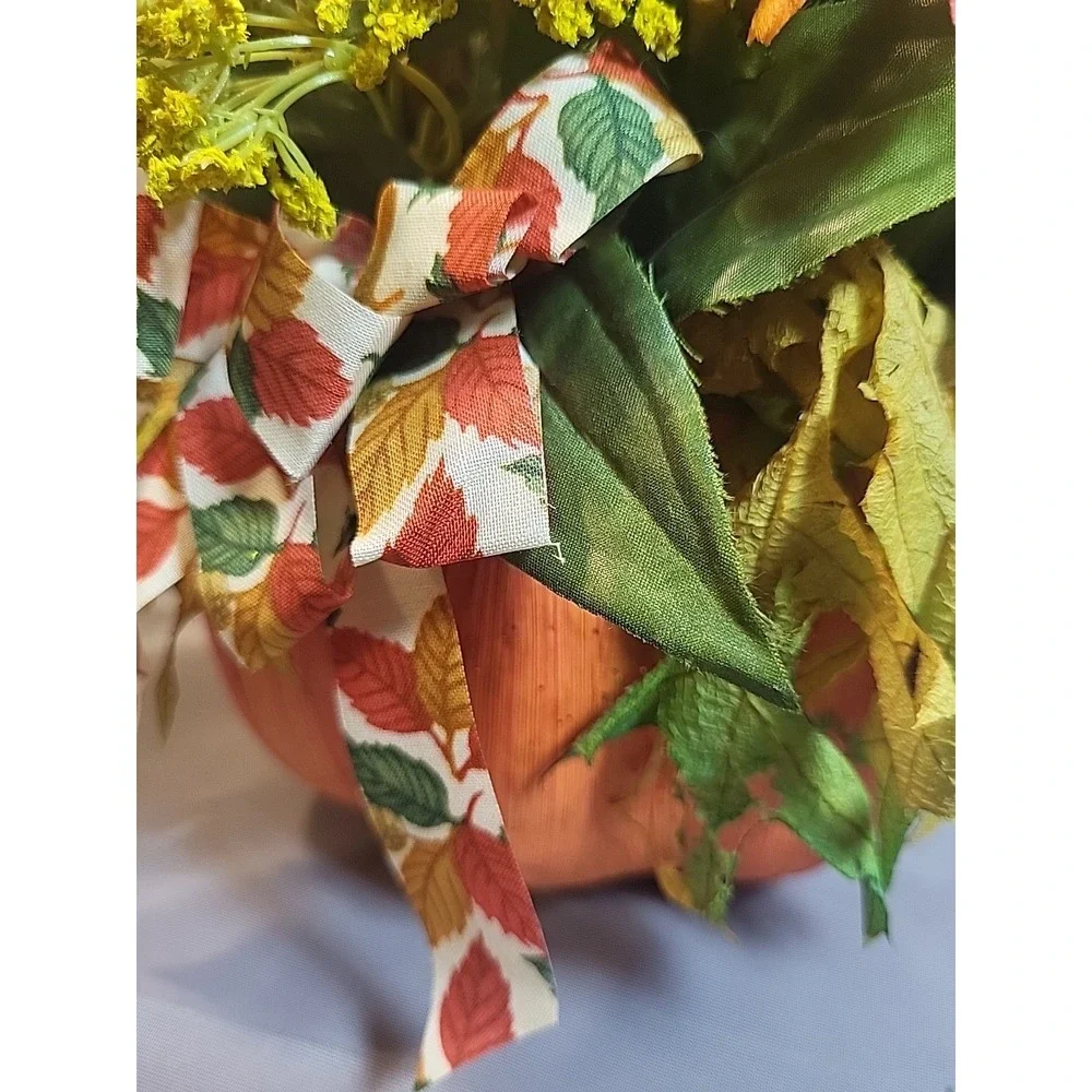 Vintage Artificial Pumpkin Floral Arrangement by Flowers Inc. Balloons - Perfect